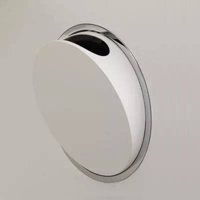 Vola RS1 affaldsbeholder, Ø38 cm, hvit/krom Vola RS1 affaldsbeholder, Ø38 cm, hvit/krom