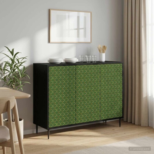 vidaXL Serviesskap GELEEN Svart eik 102 x 33 x 76 cm Konstruert tre