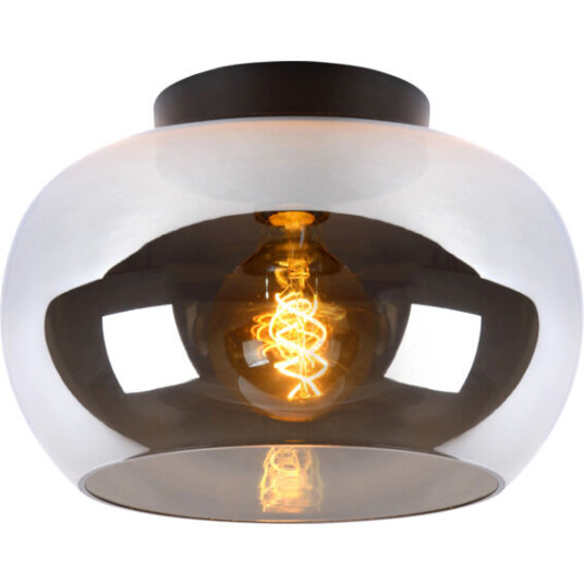 Lucide Judi Taklampe 30cm Sort/røykfarget glass - 91852 Lucide Judi Taklampe 30cm Sort/røykfarget glass - 91852