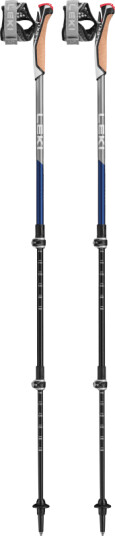 Leki Traveller Carbon 90-130 cm, Midnight Blue Dark Metallic-Llight Anthracite-White