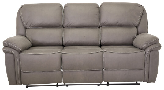 Saranda sofa 3 seter recliner PU kunstskinn grå.