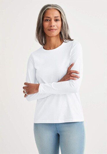 Cellbes Langermet jerseytopp i organisk bomull Frida 38/40