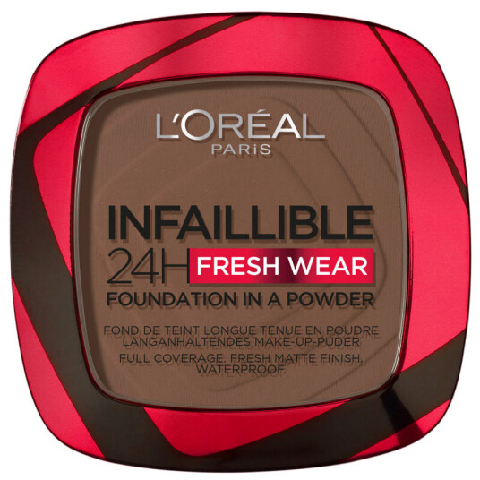 L'Oreal Paris Infaillible 24h Fresh Wear Foundationpudder 390 Ebony - Matt Finish, 9g