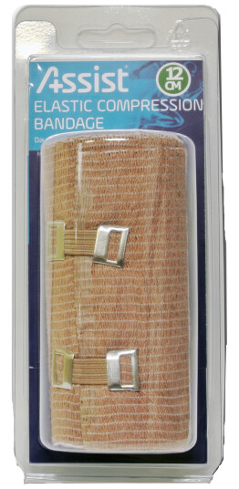 Assist Dauerbind 12 cm, elastisk gasbind 12cm x 7m NO COLOUR