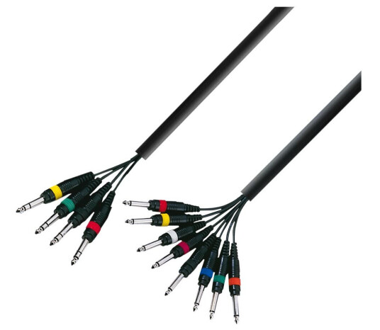 Unknown Multikabel 4x8 Jack Stereo - Jack Balansert Til Mono Ubalansert  5m.