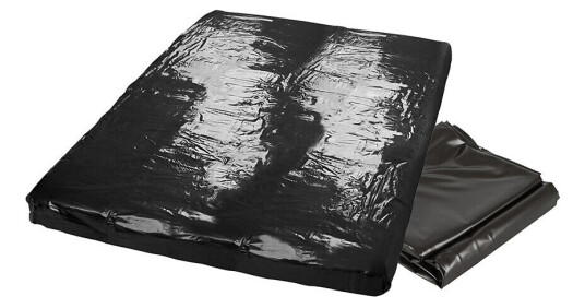 Orion Fetish Collection: Mykt vinyl-laken, 200x230 cm, svart