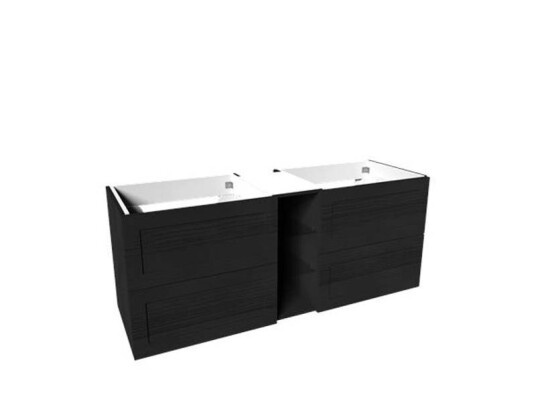 Vikingbad MIE 140DBL GH Servantskap Ramme sort eik Vikingbad MIE 140DBL GH Servantskap Ramme sort eik