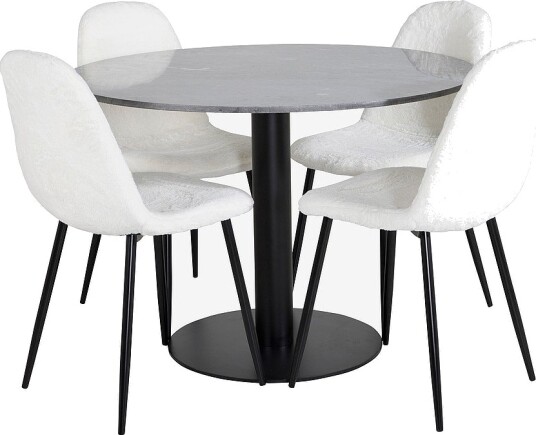 Venture Home Spisegruppe Estri med 4 Penally spisestoler Svart Venture Home Spisegruppe Estri med 4 Penally spisestoler Svart