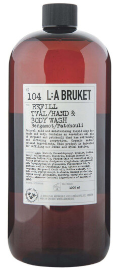 L:A Bruket 104 Flytande TvA¥l Bergamott/Patchouli 1000ml Refill