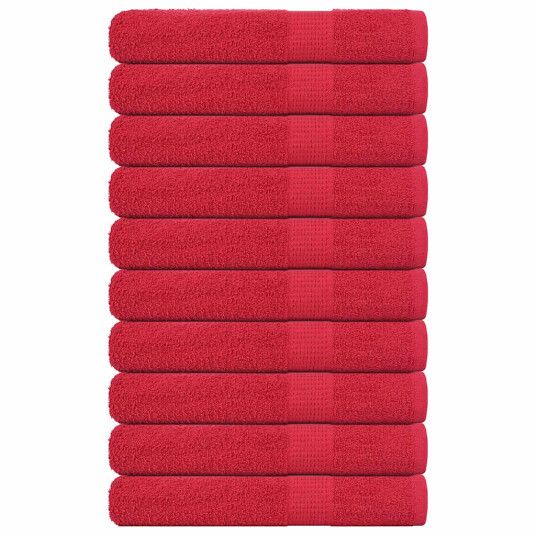 Badstuhåndklær FROGN 10 stk rød 80x200 cm 360 gsm Badstuhåndklær FROGN 10 stk rød 80x200 cm 360 gsm