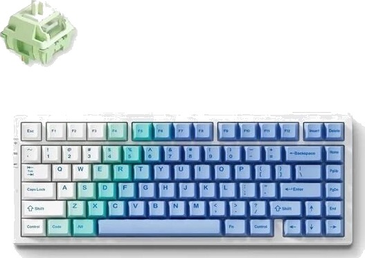 MCHOSE G75 Pro Wireless Gasket Mounted Arctic Snow Gamingtastatur Uten numpad Engelsk USA Bl MCHOSE G75 Pro Wireless Gasket Mounted Arctic Snow Gamingtastatur Uten numpad Engelsk USA Bl
