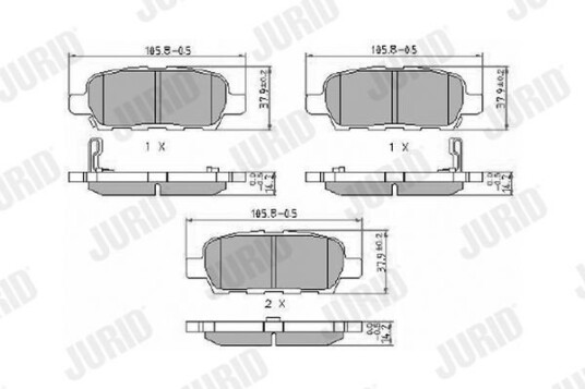 Bremseklosser JURID 572501J Bremseklosser JURID 572501J