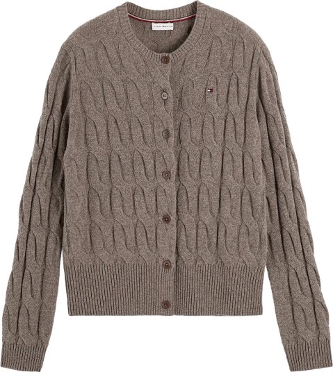 Tommy Hilfiger Soft Wool Cardi HOT COCO HEATHER XL