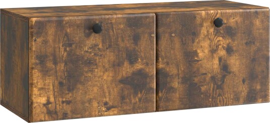 Vegghengt TV skap 78,5 x 31 x 30 cm Røkt Eik Konstruert tre Vegghengt TV skap 78,5 x 31 x 30 cm Røkt Eik Konstruert tre