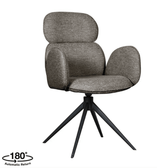 Trend Collection Vidar Spisestol med armlener – Mushroom Bouclé