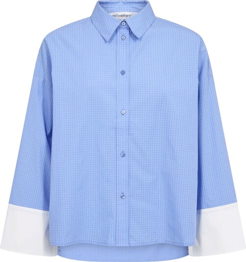 Co" Couture Elonacc Check Cuff Shirt   Blue   L