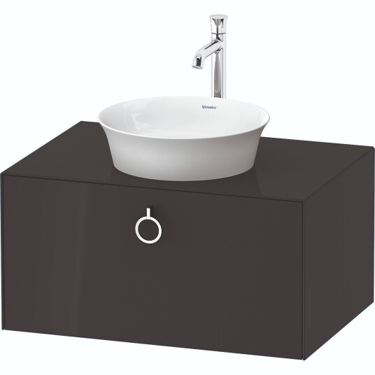 Duravit White Tulip Servantskap 1 skuff 80x55x40,8 cm Grafitt Høyglans
