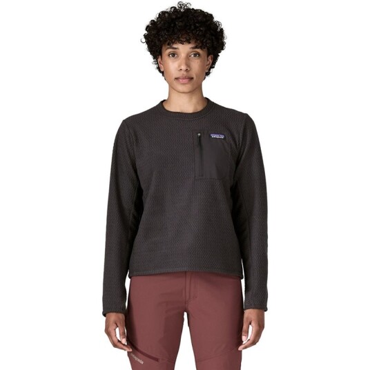 Patagonia R1 Air Crew teknisk fleecegenser til dame svart