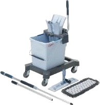 Rengøringsvogn/Sæt Gulv Ultraspeed Pro På Chassis Med 25Ltr Spand/Moppe/Skaft,1 Sæt/Krt