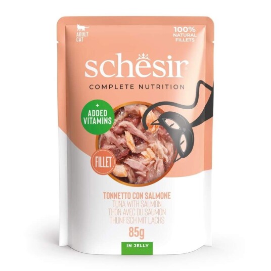 Schesir C&B Tunfisk Og Laks I Gele Pouch 85G