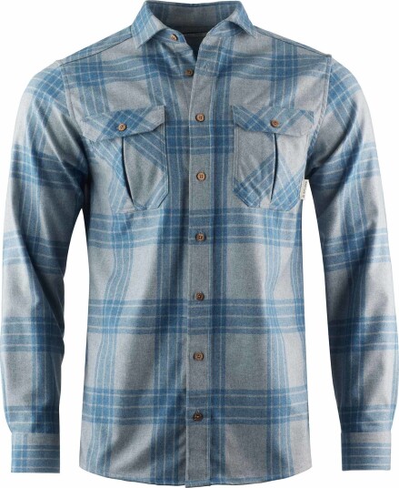 Aclima Men's ReBorn Woolshirt Check Light Grey/Jeans Check Light Grey / Jeans L