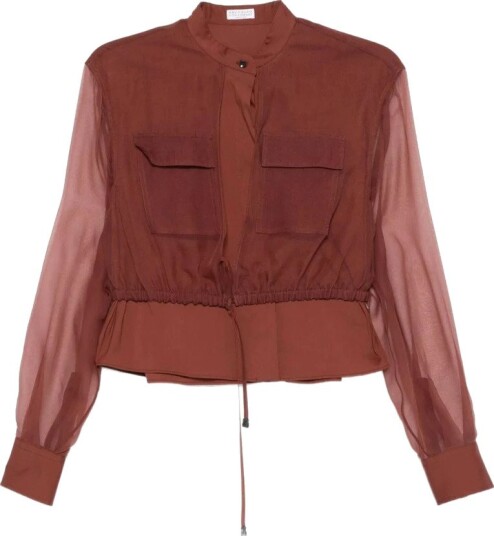 Brunello Cucinelli Dame Bluser & Skjorter Brun L, Brunello Cucinelli Dame Bluser & Skjorter Brun L,