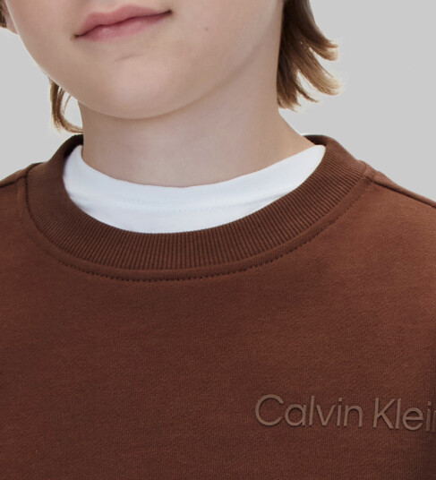 Calvin Klein Collegegenser Tilbake Trykk Rocky RoadBROWN Calvin Klein 16 år (176) Collegegenser Brun