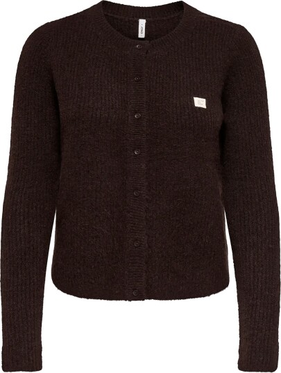 ONLY Onlvigga Ls O Neck Badge Cardigan Knt COFFEE BEAN XL