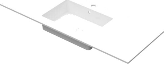 Linn Bad Corian Topplate med Eir Servant B(60-160)xH1,2xd46cm Hvit Matt / 120cm