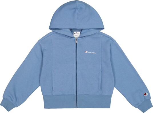 Champion Big Script Logo Embroidered Full Zip Hettegenser Barn Blå 150 155