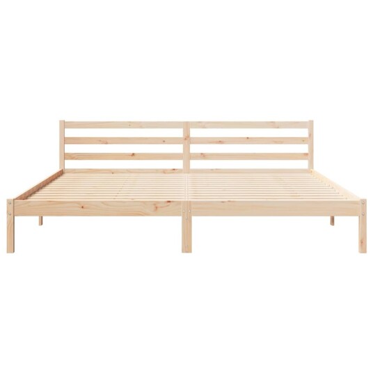 Seng med Hodegavl 180x220 cm Solid Tre Furu