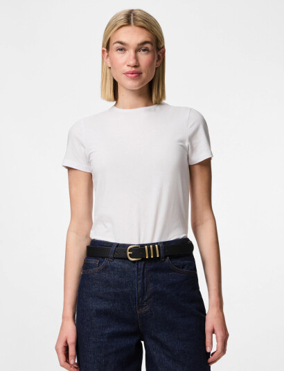 Pieces Pclea Jeans Belt Noos Wb Pu - Black - 80