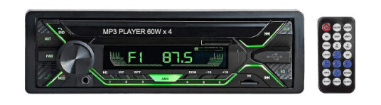 Bilstereo med Bluetooth enkel DIN-radio FM mediaspiller USB/TF/SD/AUX lydmottaker håndfri