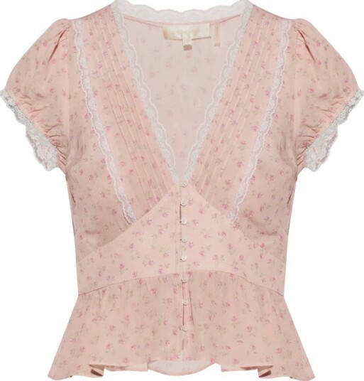Loveshackfancy Dame Bluser & Skjorter Rosa 7XL, Loveshackfancy Dame Bluser & Skjorter Rosa 7XL,