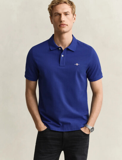 Gant Classic Regular Polo Shirt Blue M