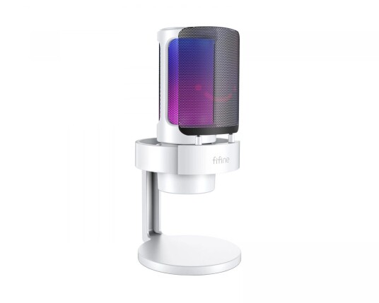 Fifine Ampligame A8 USB Gaming Mikrofon med RGB Belysning for PC/PS4/PS5 - Hvit Fifine Ampligame A8 USB Gaming Mikrofon med RGB Belysning for PC/PS4/PS5 - Hvit