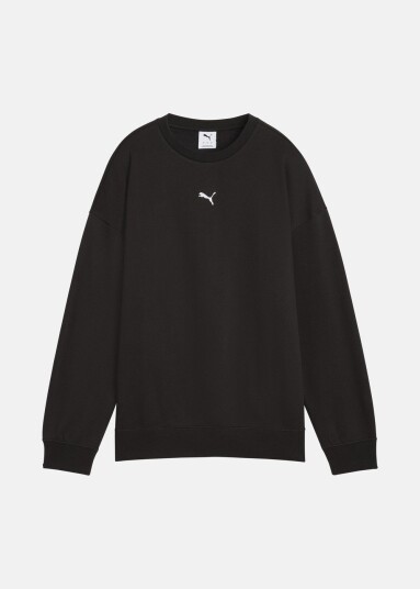 Puma Ess Oversized Crew Fl Puma Black M Sweatshirts Puma Ess Oversized Crew Fl Puma Black M Sweatshirts