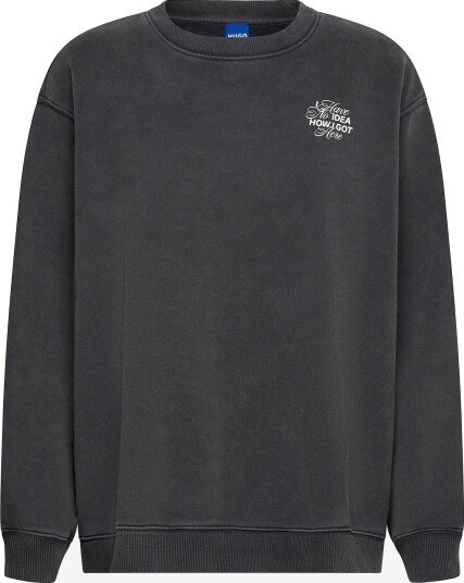 HUGO BLUE Classic Crew_B_6 BLACK M HUGO BLUE Classic Crew_B_6 BLACK M