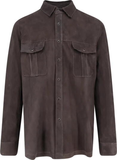 Dfour Herre Skjorter Brun 2XL,