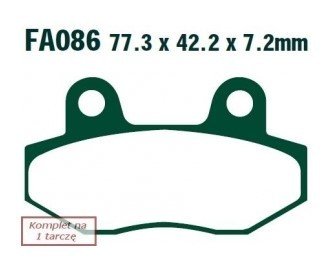 Bremseklosser EBC Brakes FA086HH Bremseklosser EBC Brakes FA086HH