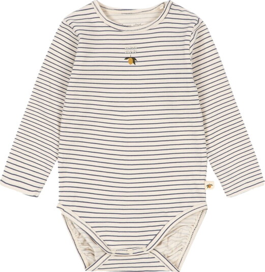Konges Sløjd Body I/e Stripe Como Konges Sløjd 1½ år (86) Langermet Body Beige Blå Marineblå
