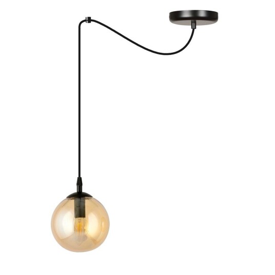 Gigi 1 Sort/Amber pendelampe Ø14 cm E14 230V uten lyskilde