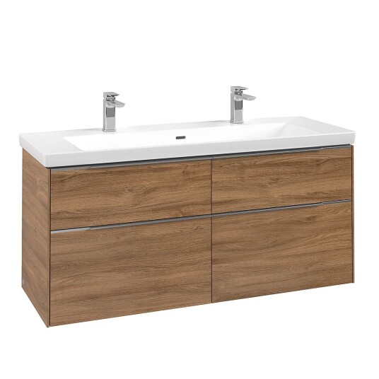 Villeroy & Boch  Subway 3.0 Servantskap m/4 skuffer 1272x576x478 mm Kansas Eik