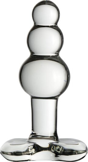 Icicles No 47 Buttplug i Glass med kuler - Klar Icicles No 47 Buttplug i Glass med kuler - Klar