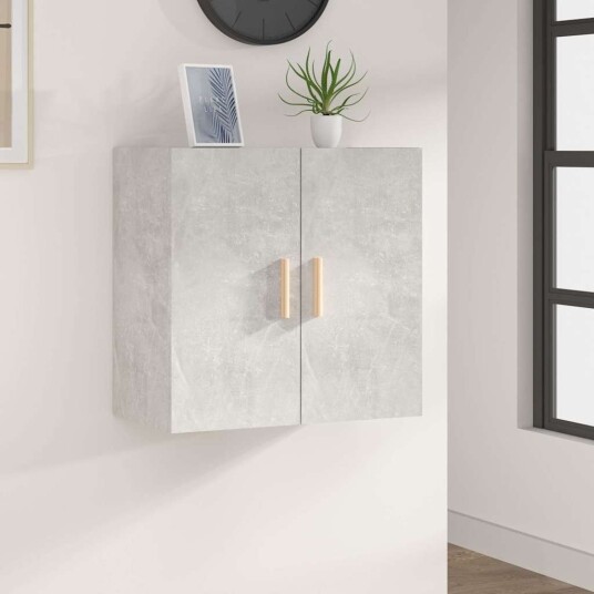 vidaXL Veggskap betonggrå 60x30x60 cm konstruert tre vidaXL Veggskap betonggrå 60x30x60 cm konstruert tre