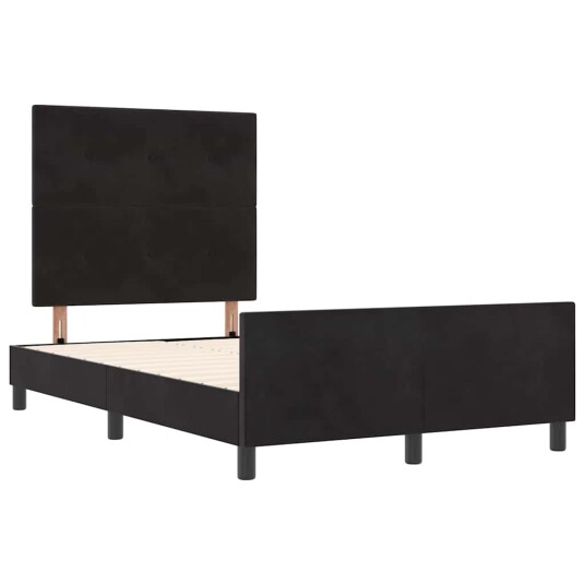 Svart Velur Sengramme 120x200 cm Svart Velur Sengramme 120x200 cm