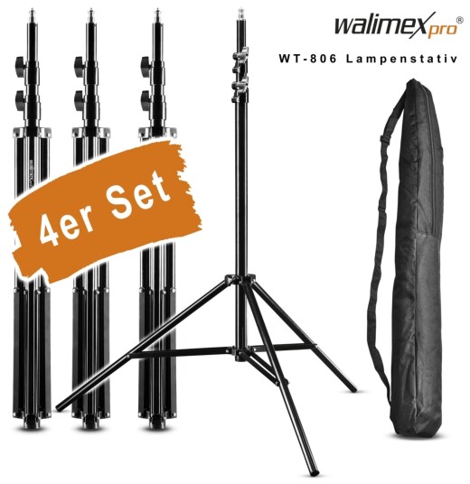 Walimex WT 806 Lampestativ 102 256cm 4 pk