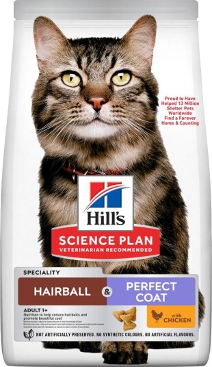 Hill'S Science Plan Hairball & Perfect Coat Adult Kylling 2 X 7 kg