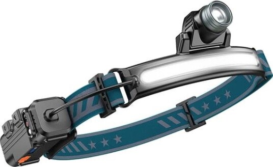 Kraftig Oppladbar hodelykt, 2000 lm LED Zoom med Bevegelsessensor, 2200 mAh, 6 Moduser COB 270° Vanntett for Løping, Camping, Sykling