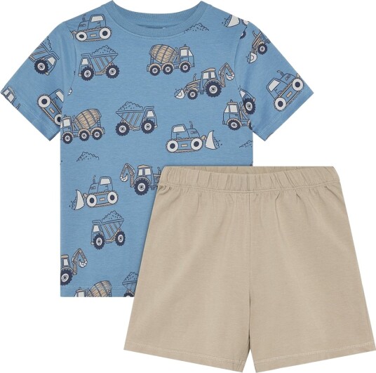 Minymo kortermet pyjamas sett til barn Blue Shadow